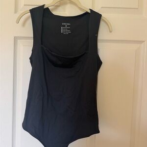 Amazon Black Sleeveless Fitted Bodysuit